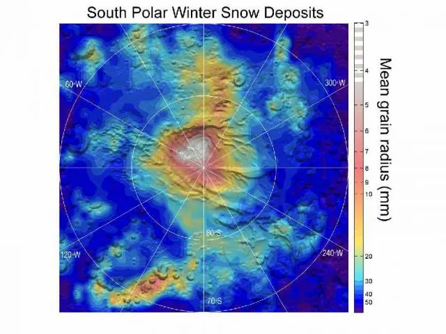 Descubren nevadas de dióxido de carbono en Marte