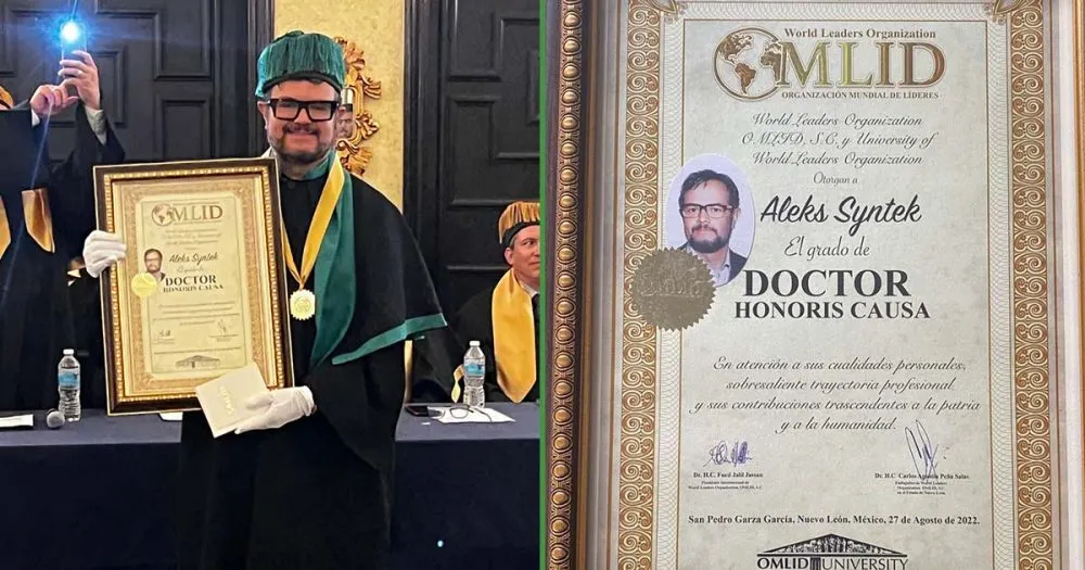 Aleks Syntek recibe doctorado Honoris Causa