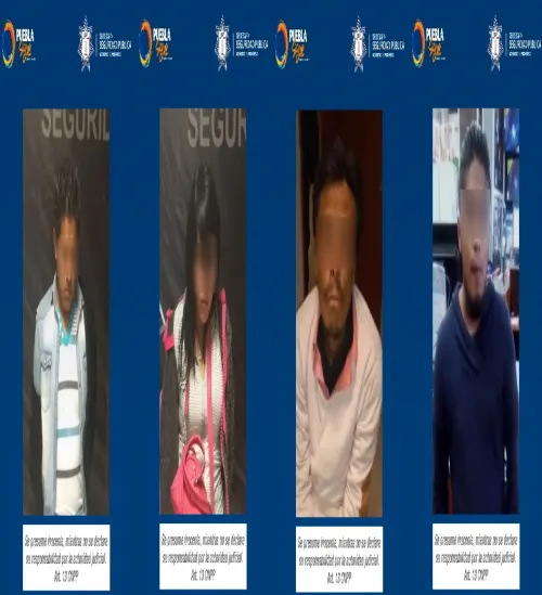 SSP aseguró a cuatro personas por el delito de robo