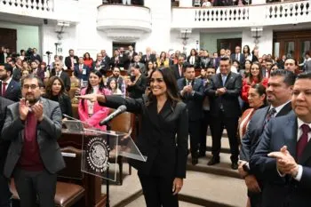 Alessandra Rojo de la Vega rinde protesta como alcaldesa de Cuauhtémoc, en Ciudad de México