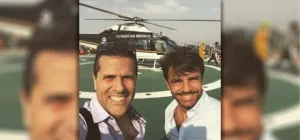 Regil y Derbez usan helicóptero del Edomex como taxi aéreo