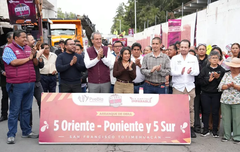 Arranca Pepe Chedraui rehabilitación vial en San Francisco Totimehuacan