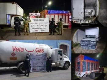 SSP y Marina recuperan 58 mil 600 litros de gas LP robado en Puebla