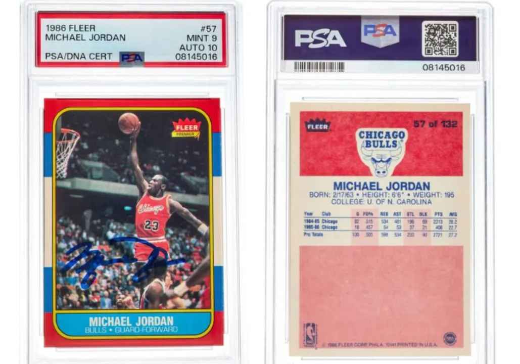 Tarjeta de Michael Jordan como novato de la NBA