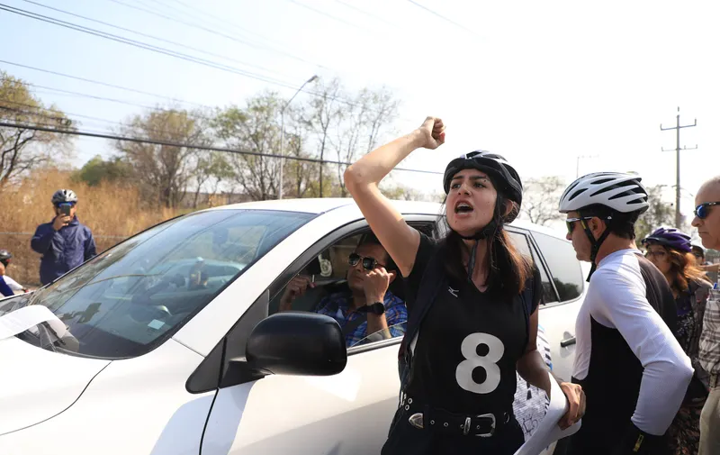 protesta ciclista