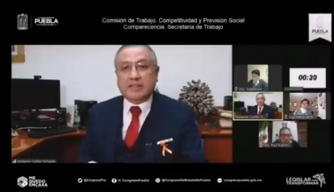 En Puebla se mantiene clima de estabilidad laboral: Cuéllar Delgado