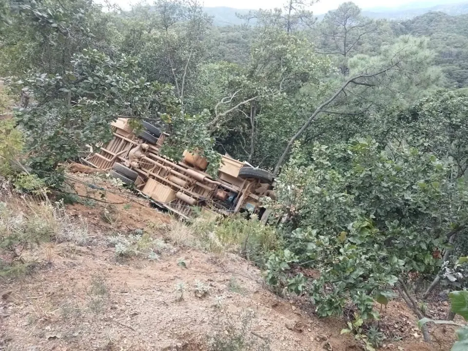 Volcadura de autobús en Oaxaca