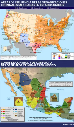 Cárteles mexicanos tienen control de las drogas en EU