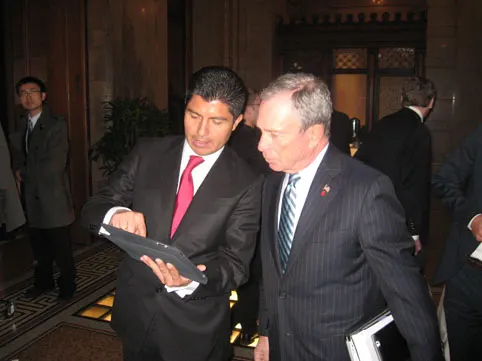 Se reúne ERP con Michael Bloomberg, alcalde de Nueva York
