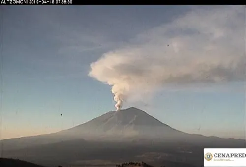 Actividad del Popocatépetl sin variaciones importantes