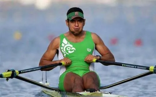 Mexicano Juan Carlos Cabrera termina en primer lugar durante eliminatoria de remo