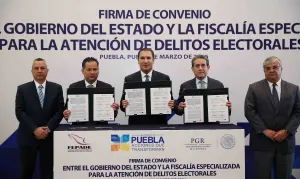 Puebla y la Fepade firman convenio de colaboración