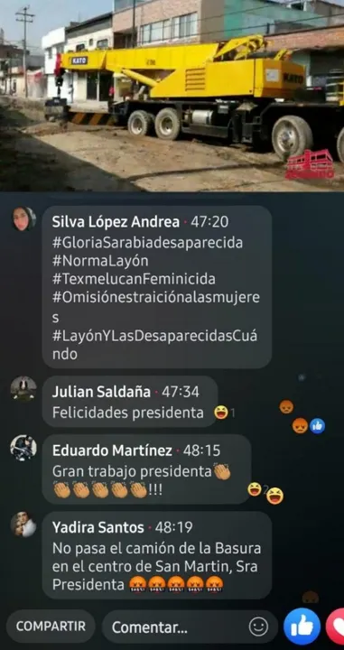 Lanzan #TexmelucanFeminicida y llaman traidora a Norma Layón durante 2º informe en Texmelucan