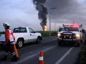 Toma clandestina provoca derrame e incendio en Tecámac