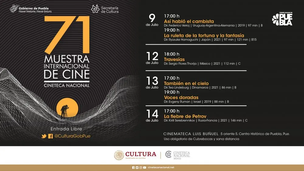 Con 13 películas, Puebla participará en la 71 Muestra Internacional de Cine