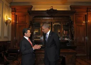 Peña Nieto recibió formalmente a Obama en Palacio de Gobierno