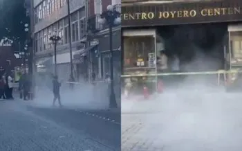 Conato de incendio en joyería del centro de Puebla causó movilización de equipos de emergencia