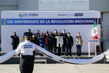 San Andrés Cholula festeja con ceremonia la Revolución Mexicana