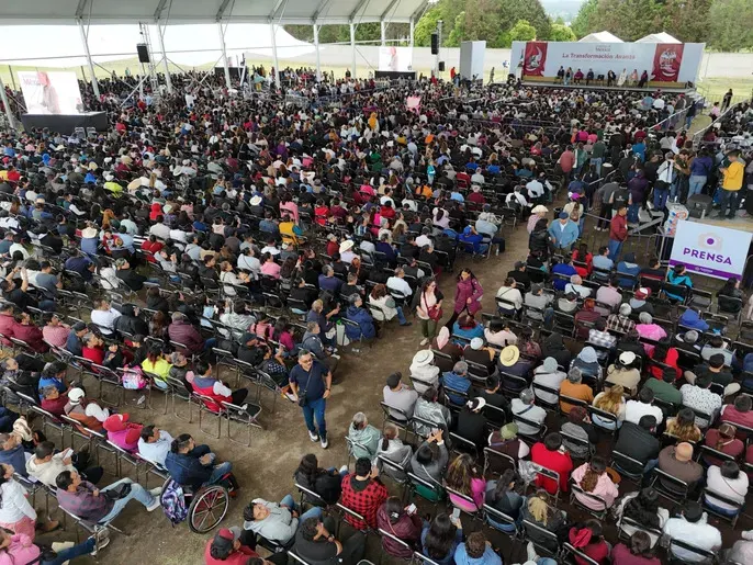 En Tlaxcala, Sheinbaum anuncia que el domingo 5 de octubre cerrará en el Zócalo su gira nacional de rendición de cuentas
