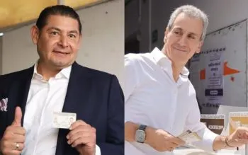 Armenta y Chedraui emiten su voto; candidato a gobernador llama a la reconciliación