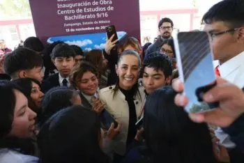 Sheinbaum inaugura obra de reconversión del Centro de Estudios de Bachillerato 9/16 de Zumpango, Edomex