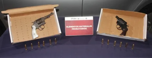 Detuvo policía municipal de Puebla a dos hombres por portación ilegal de arma de fuego