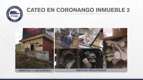 Fiscalía Puebla aseguró más de 100 dosis de cristal y cocaína en cateos