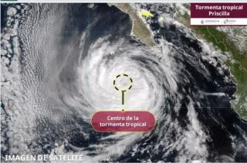 Priscilla se degrada a tormenta tropical: provoca lluvias intensas y cierre de puertos en el Pacífico mexicano