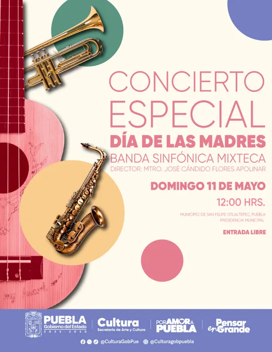 Secretaría de Arte y Cultura festejará Día de las Madres en municipios