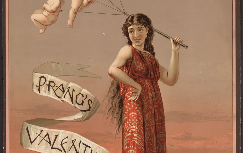 Tarjeta de San Valentín de 1883