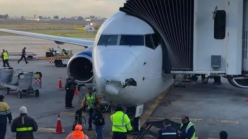 Aeroméxico investiga supuesto choque de dron contra uno de sus aviones