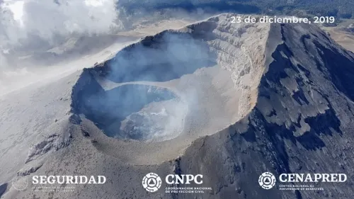 Sobrevuelo al Popocatépetl confirma destrucción del domo 85: cenapred