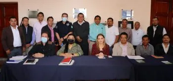 Sostiene Paola Angon reunión de seguridad con presidentes auxiliares