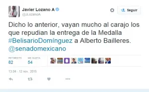 Manda Lozano al carajo a críticos de entrega de la Belisario Domínguez