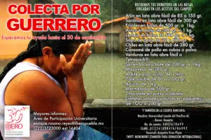 Arranca la Ibero Puebla la campaña ”Colecta por Guerrero”