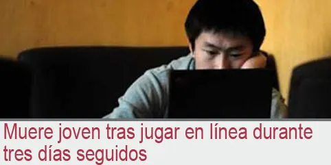 Muere joven tras jugar en línea durante tres días seguidos