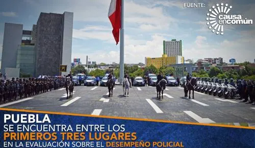 Policía Estatal de Puebla, tercera mejor evaluada a nivel nacional: Causa en Común