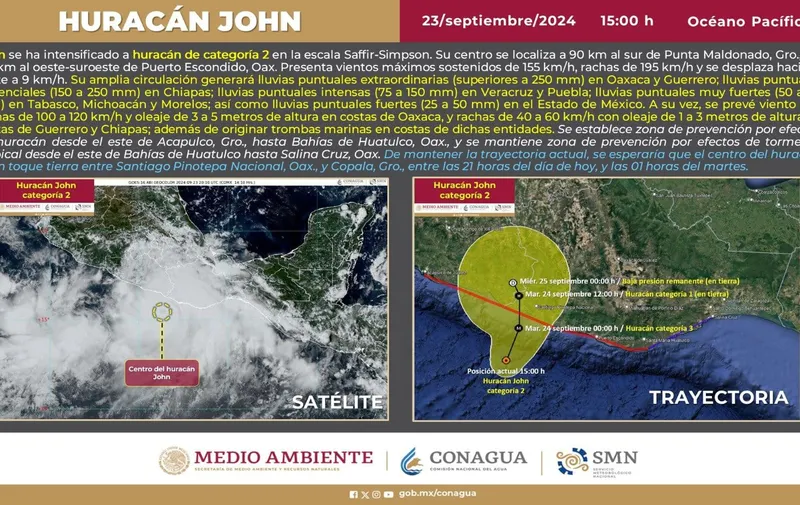 Ver Galería Provocará huracán “John” lluvias en el estado de Puebla