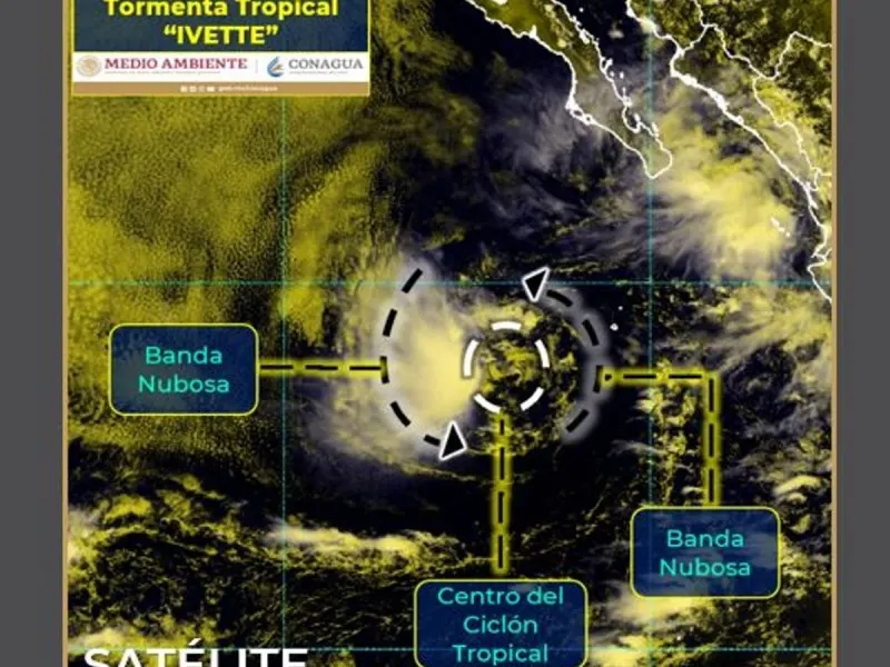 Tormenta tropical Ivette se forma en el Pacífico cerca de Baja California Sur