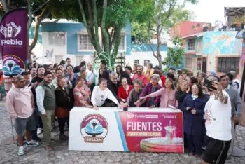 Rehabilita Ayuntamiento de Puebla fuente del parque de Xanenetla con nueva iluminación y mejoras hidráulicas