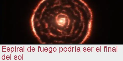 Espiral de fuego podría ser el final  del sol