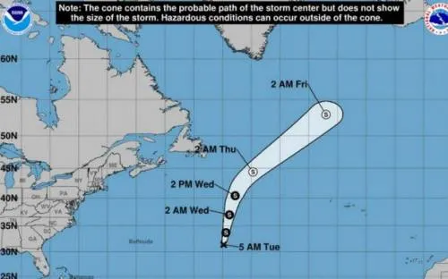 Se forma la tormenta tropical Rina en el Atlántico