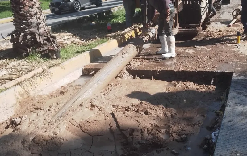 Agua de Puebla construye nueva línea de reforzamiento sobre la calzada Zavaleta, para incrementar el abasto de agua