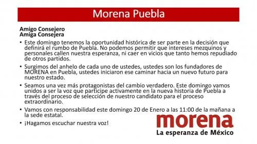 Consejeros de Morena convocan a sesión para impedir imposición de candidato