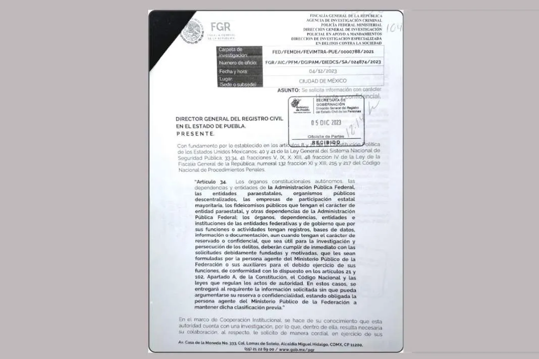 José de la Fuente fue nombrado director del Registro Civil, pese a que lo investiga la FGR