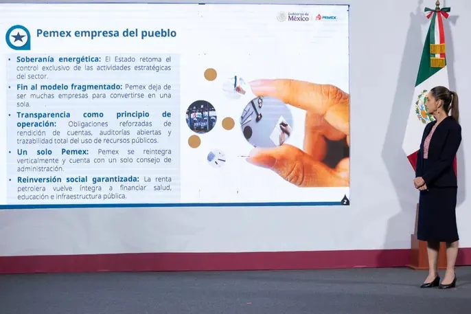 Presenta Claudia Sheinbaum plan para que Pemex sea autosuficiente en 2027
