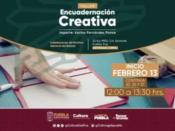 Arte y Cultura de Puebla impartirá taller de encuadernación creativa