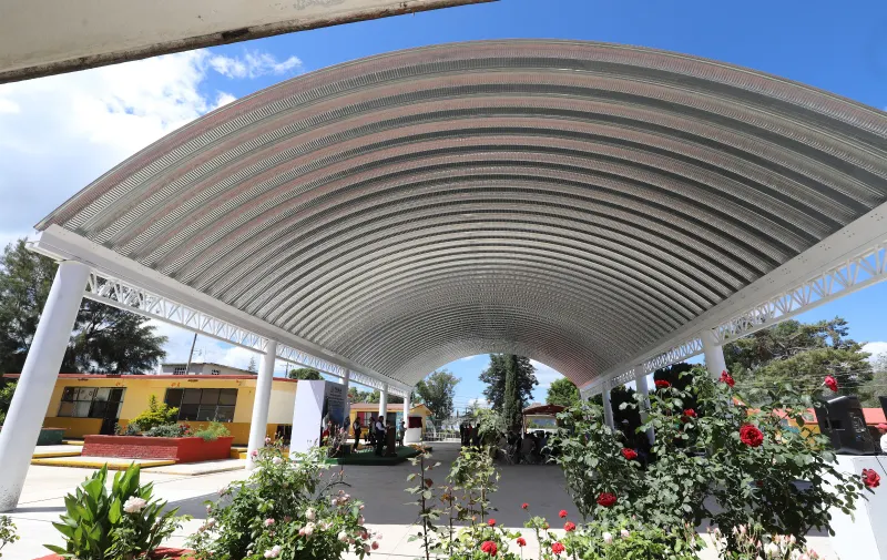 Gobernador de Puebla inaugura techado de la escuela primaria “Unión y Progreso”