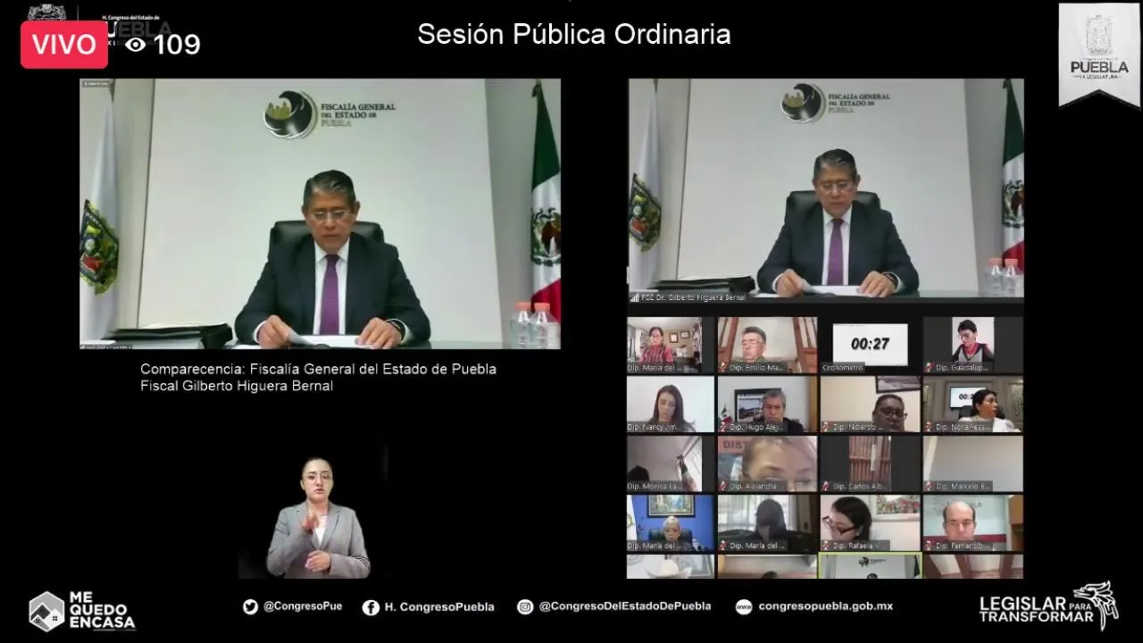 Comparece ante el Pleno de la LX Legislatura el titular de la Fiscalía General del Estado
