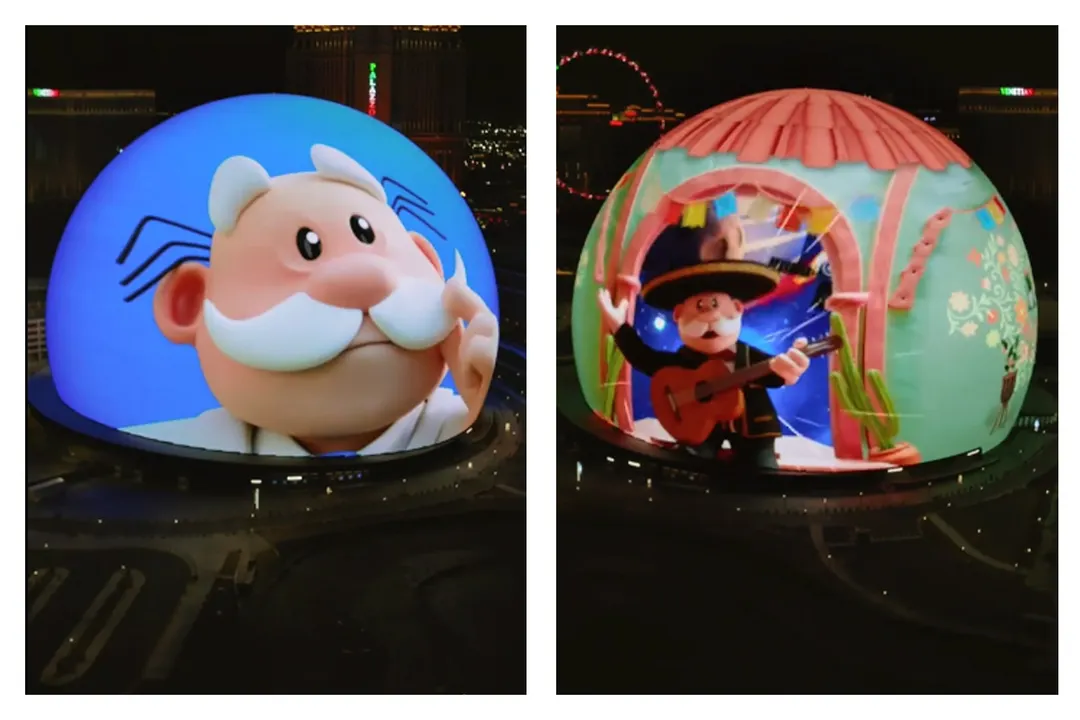 La imagen del Dr. Simi fue proyectada en The Sphere de Las Vegas. Foto: Captura de pantalla